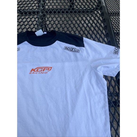 Sparco KCP Racing Logo Men's Black/Red Soft Fabric T-Shirt Size Large - Picture 6 of 13